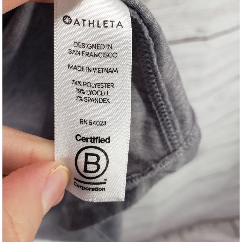 Athleta Women's Gray High Low Hem Sleeveless Tank Top Size Medium - Picture 7 of 10
